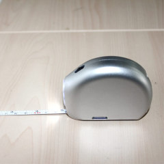 2-LED mini crank dynamo flashlight with tape measure and gradienter
