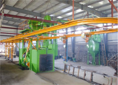 double route hanger chains type shot blasting machine