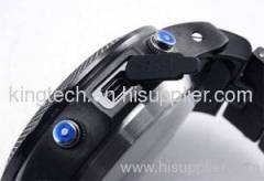 black luxury stainless steel watch phone with touch screen