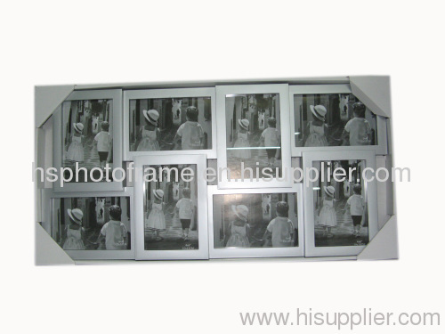 Plastic Injection Photo Frame ,4X6-8 opening ,Silver Colour Availiable