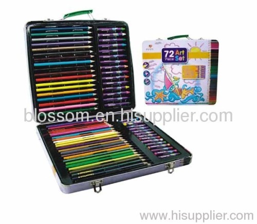 Metalic box color pencil set for children
