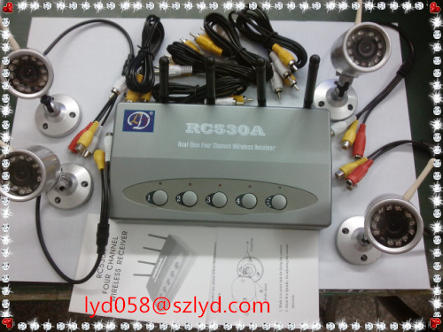 2012 2.4ghz 4 Channels Wireless CCTV Camera (skype:daniyalyd)