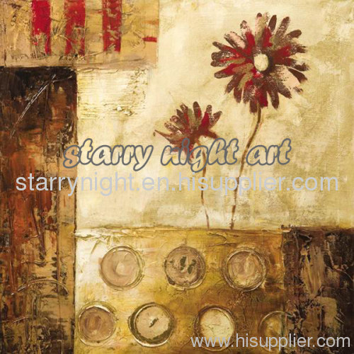 Abstract canvas oil painting