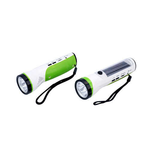 LED emergency hand-press flashlight with multi-functions