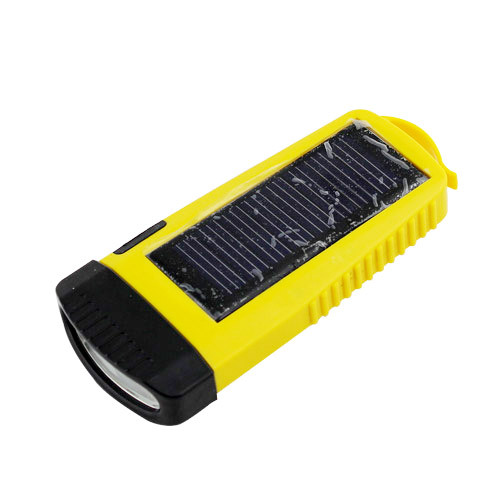 Flashlight with solar panel