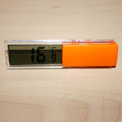 Mini digital clock with temperature