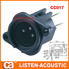 3-pin XLR male chassis sockets