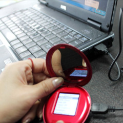 Makeup led mirror with digital photo frame