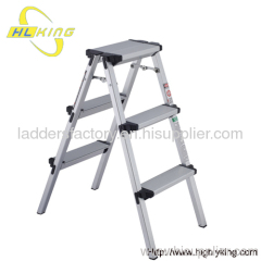 Aluminium folded Double side house ladder stool(HD-103)