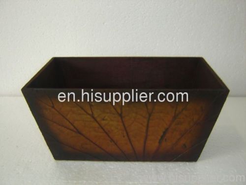 wooden planter pot