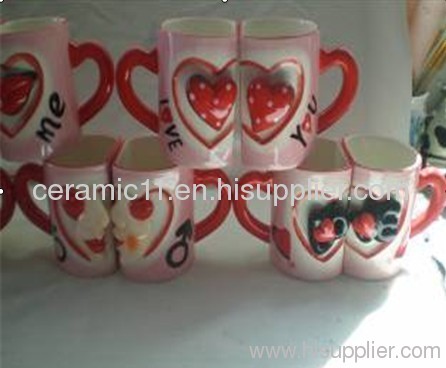 emboss ceramic coffee mug