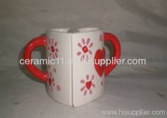 Emboss porcelain coffee mug