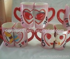 heart ceramic coffee mug