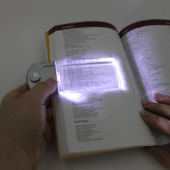 LED Book Light Of Reading light panel with magnifier