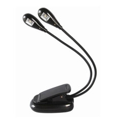 Double-head led book clip light