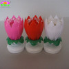Rotating-lotus flower musical gift birthday candle