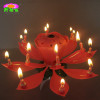 Double-deck lotus flower gift birthday candles