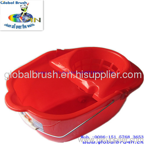 HQ2330 18L best-seller household plastic mop bucket,cleaning bucket for mops in bright red color
