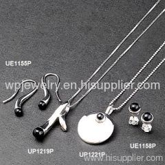 925 sterling silver jewelry set with rhodium plating