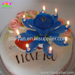 Rotating-lotus flower gift birthday candles