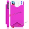 ID Credit Card Holder Hard Case for iPhone 4S with Anti-Dust Button
