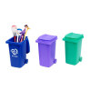 Trash can shaped pen holder for recycled pen