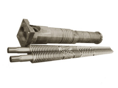 Conical twin screw and cylinder