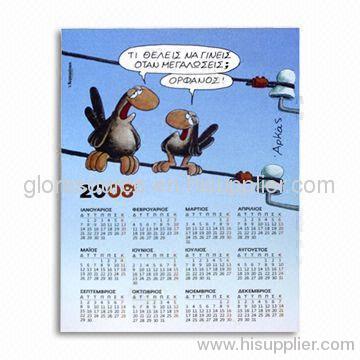 supply calendar fridge magnet, magnetic calendar, OEM calendar magnet