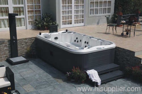 Terrace of home spa jacuzzi