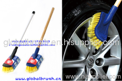 HQ0011 wet water flow car cleaning brush,plastic car wash brush,hand car brush
