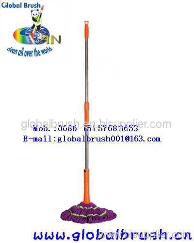 HQ521 microfiber purple spin mop,wringer mop with stainless steel handle