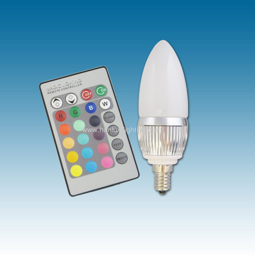 E14 3W RGB LED candle lamp