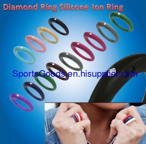 HOT SALE Diamond Engagement Silicone Rings with RoHS 2012