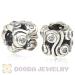 european Ocean Wave Charm Bead White CZ