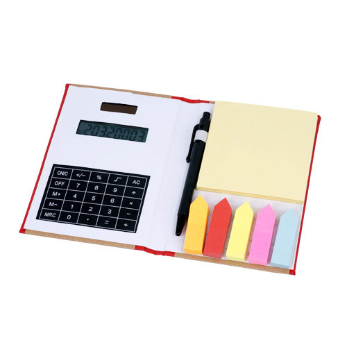 Sticky note pad with calculators