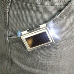 LED solar light with clip keychain
