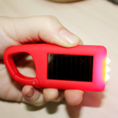 LED carabiner solar flashlight