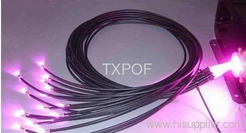 pmma fiber optic cable with black PVC