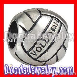 european Sports Beads european Volleyball Charm