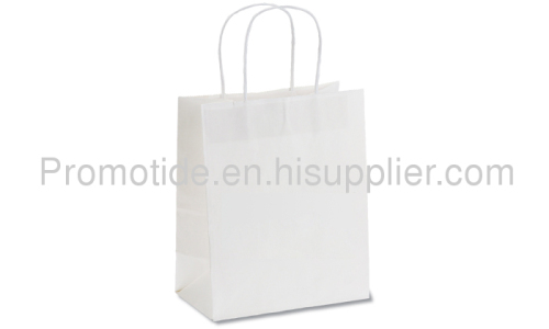 Kraft Paper White Shopping Bag