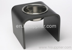 Black acrylic pet dog feeder/bowl