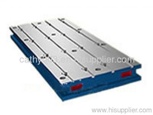 cast iron surface plate t-slotted floor plate