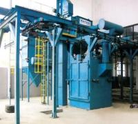 single route series Hanger Stepping Type Continuous Working Overhead Rail Shot Blasting Machine