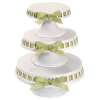 Ceramic cake stand with ribbon