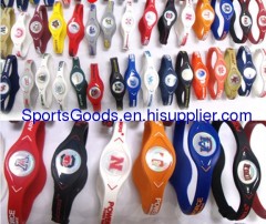 NCAA teams silicone bracelets NFL power balance bracelets with various of teams