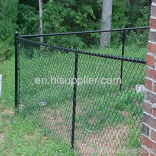 black PVC coated chain link fence