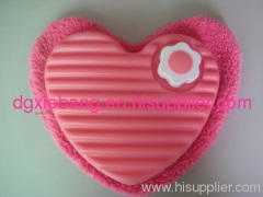 600ml HDPE Plastic blow molding love heart-shaped Hot Water Bottles