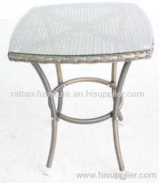 wicker dining chair with tea table