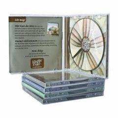 CD replication with cd case and cellophane packaging