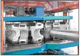 Horizontal type Double Wall Corrugated PE Pipe Extrusion lin